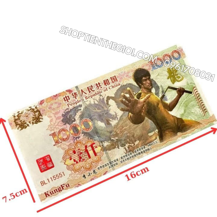 Tiền Lưu Niệm 1000 Kung Fu Lý Tiểu Long - SP006028